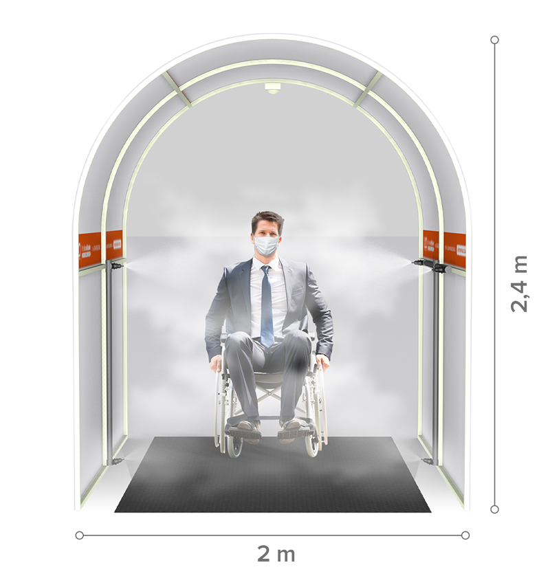 tunel sanitizador silla